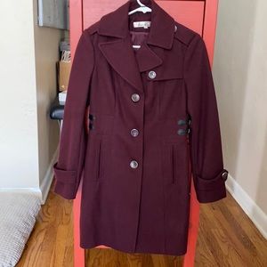 Burgundy Kenneth Cole Pea coat